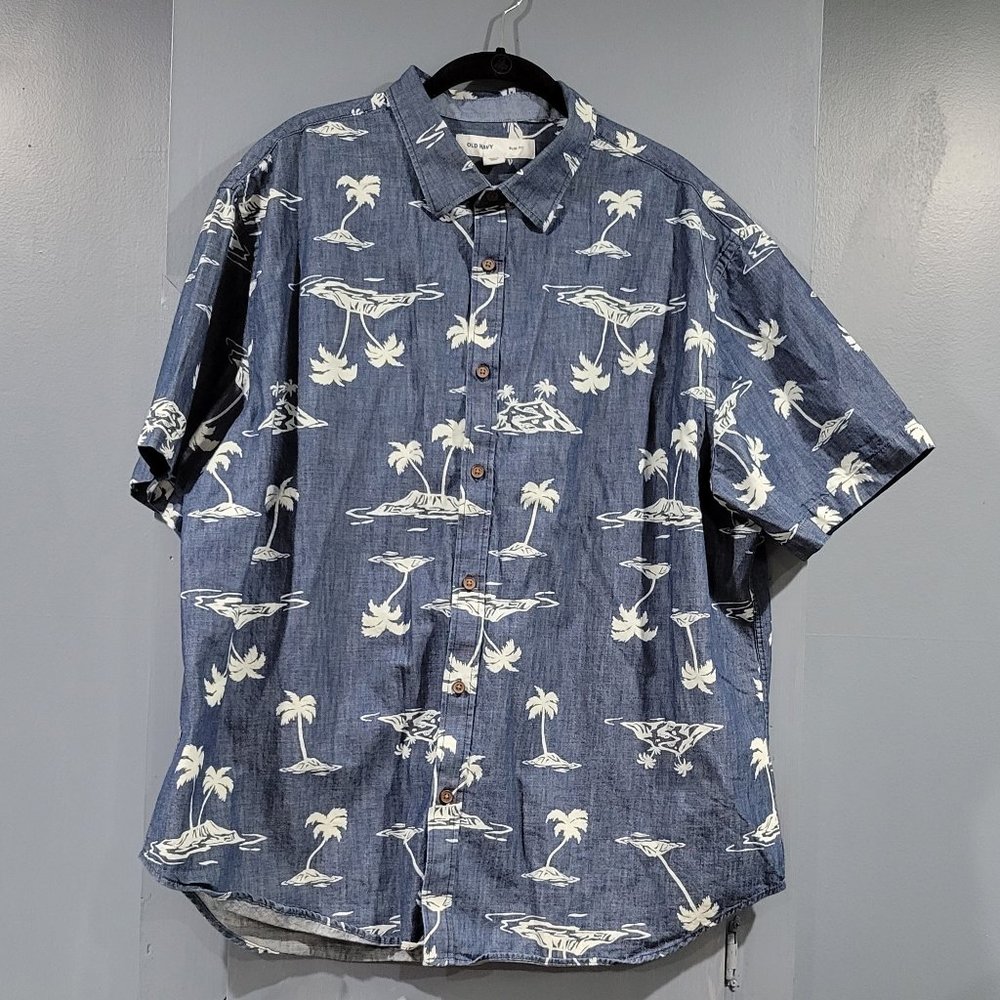 Old Navy Hawaiian Button-Down Short Sleeve Shirt Men’s Shirt Size XXL
